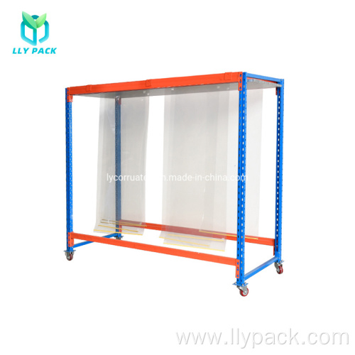 Printing Industrial Warehouse Metal Frame Hanging Rack